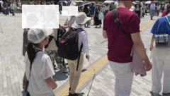 道を譲ってもらっている画像
