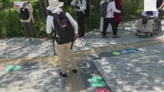目的地付近の交差点に到着した画像